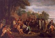 Benjamin West William Penn s Treaty with the Indians oil painting artist